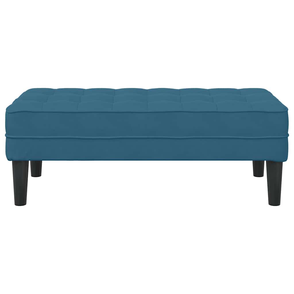 klupa s jastukom Plava 113 x 57 x 39 cm Baršun
