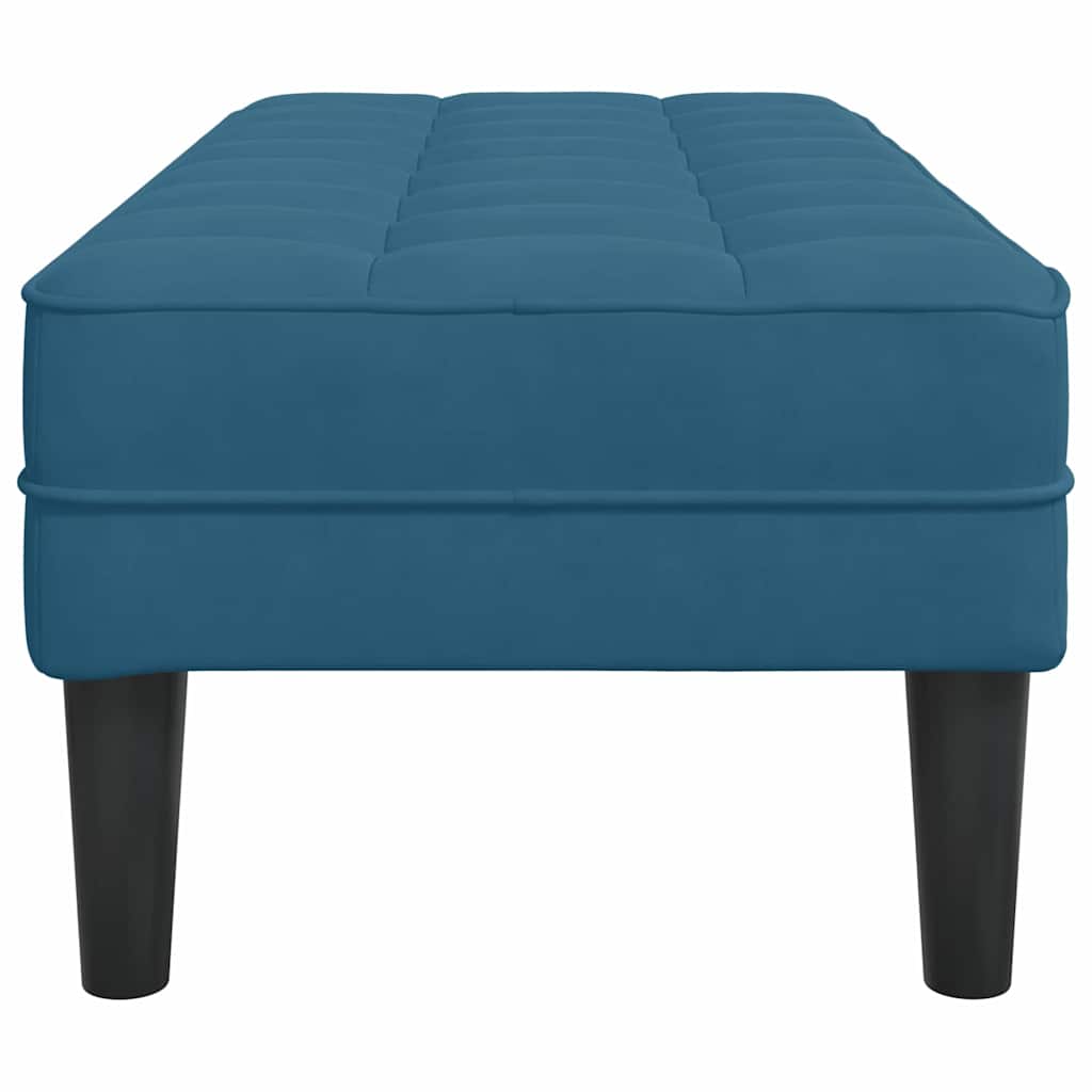 klupa s jastukom Plava 113 x 57 x 39 cm Baršun