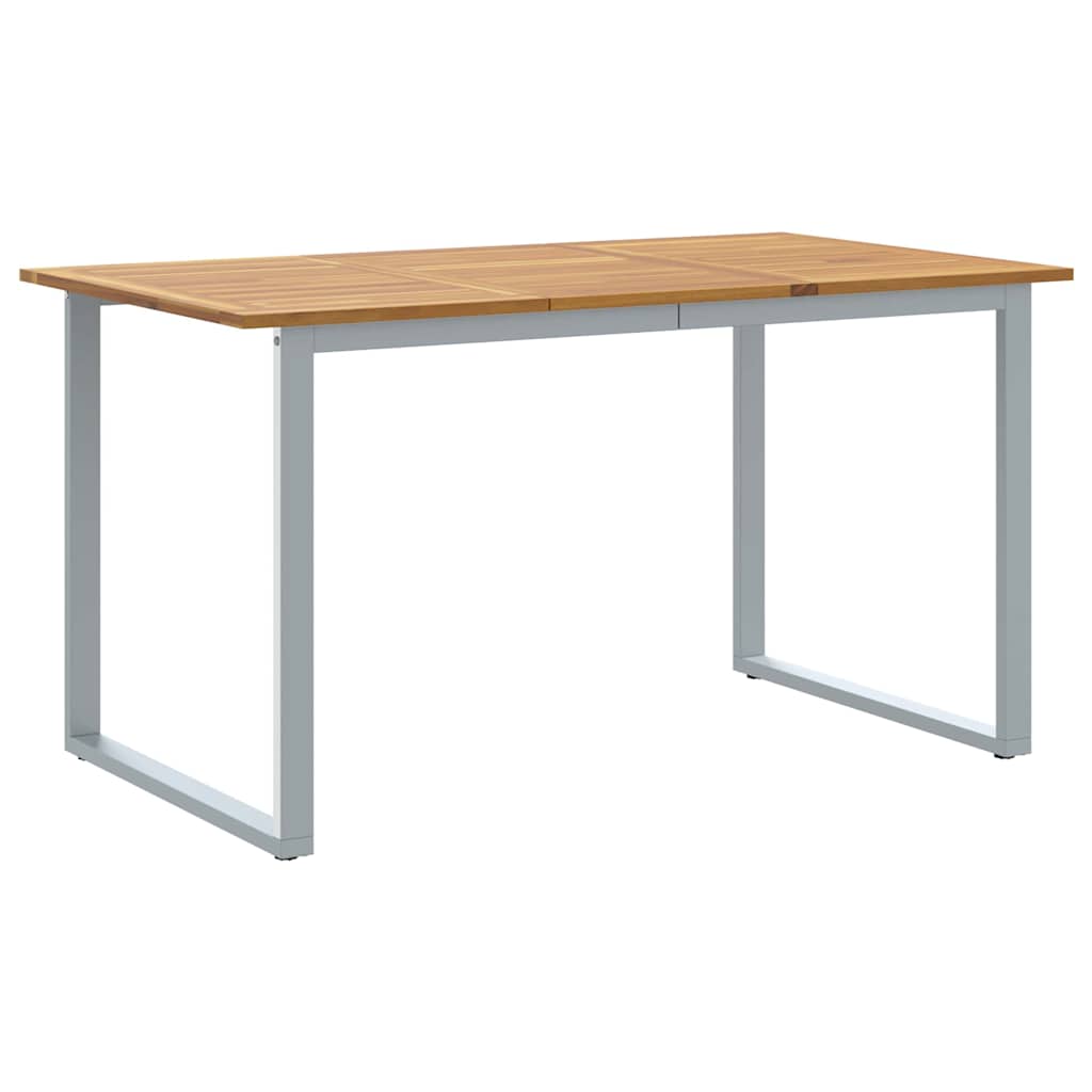 Stol za vrt Siva 140 x 80 x 75 cm Čvrsto drvo akacije
