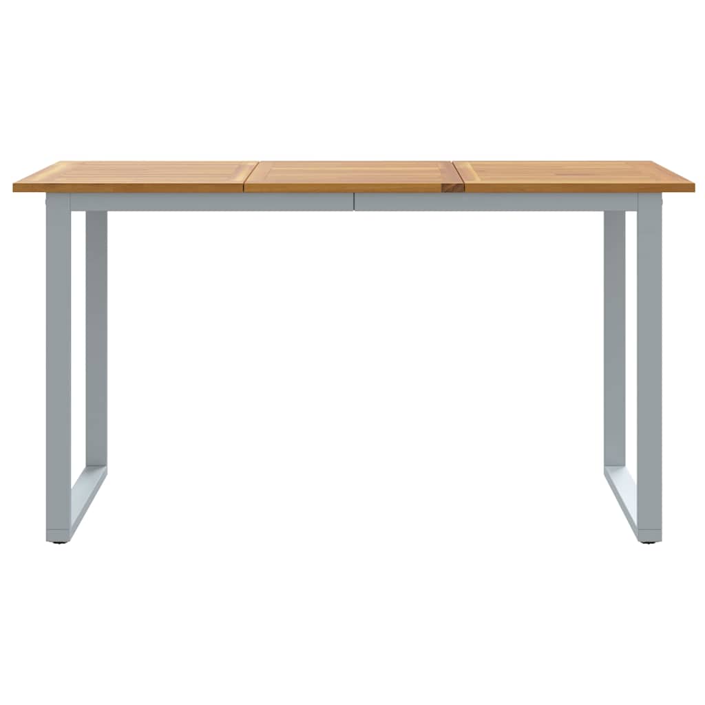 Stol za vrt Siva 140 x 80 x 75 cm Čvrsto drvo akacije