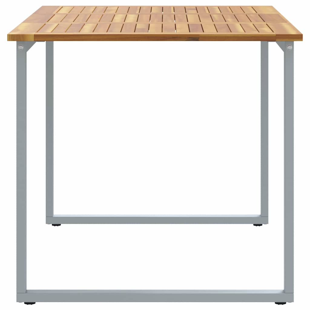 Stol za vrt Siva 140 x 80 x 75 cm Čvrsto drvo akacije