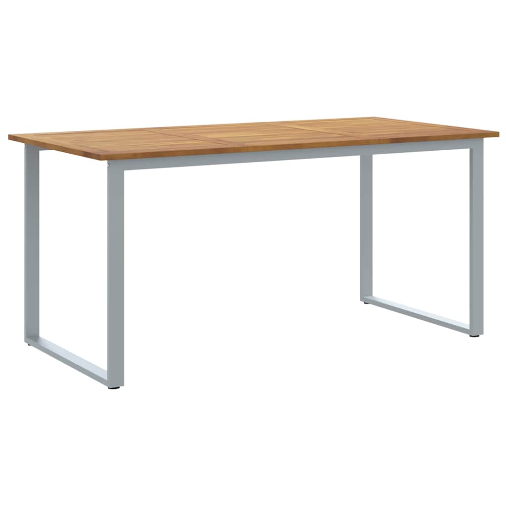 Stol za vrt Siva 160 x 80 x 75 cm Čvrsto drvo akacije