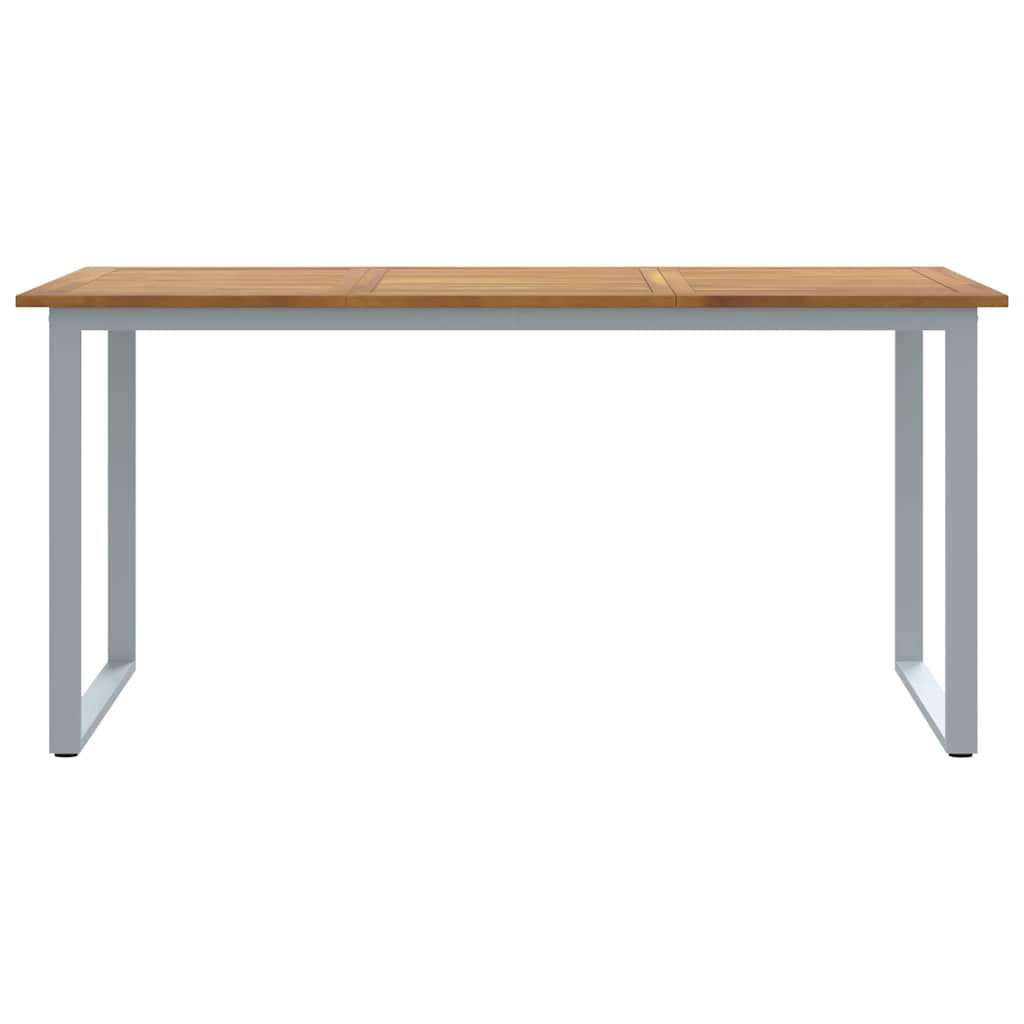 Stol za vrt Siva 160 x 80 x 75 cm Čvrsto drvo akacije