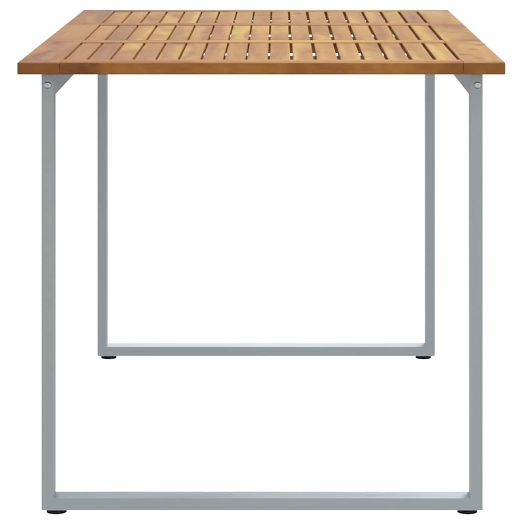 Stol za vrt Siva 160 x 80 x 75 cm Čvrsto drvo akacije