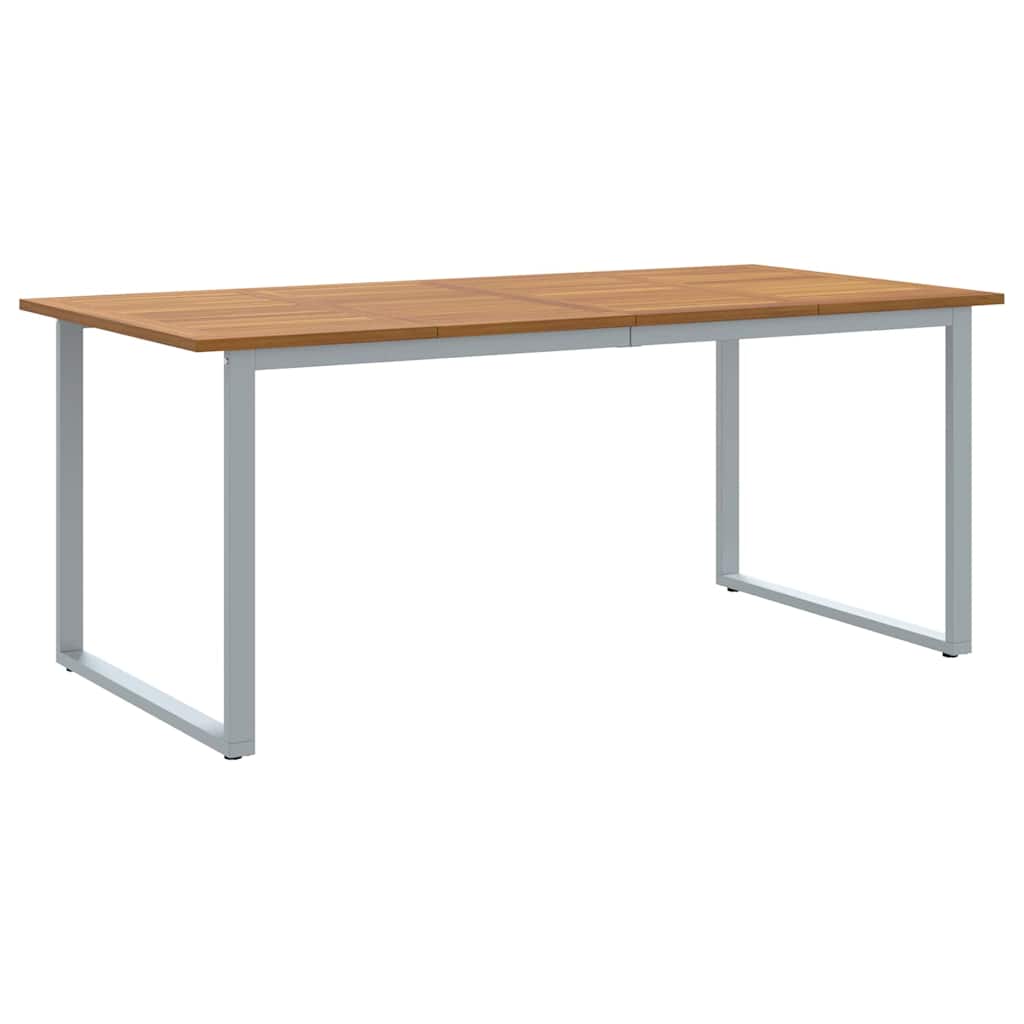 Stol za vrt Siva 180 x 90 x 75 cm Čvrsto drvo akacije