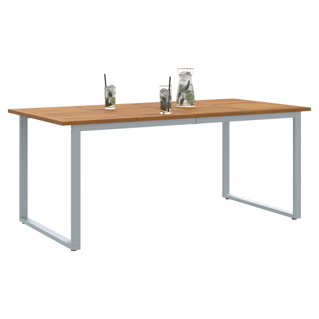 Stol za vrt Siva 180 x 90 x 75 cm Čvrsto drvo akacije