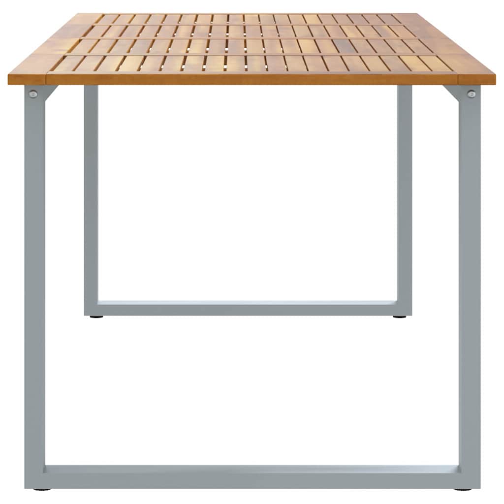 Stol za vrt Siva 200 x 90 x 75 cm Čvrsto drvo akacije