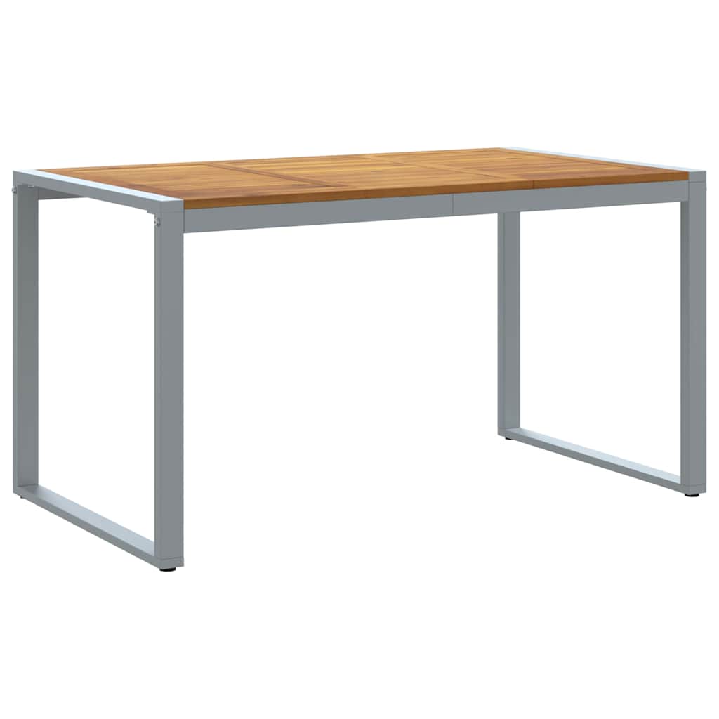 Stol za vrt Siva 140 x 80 x 75 cm Čvrsto drvo akacije