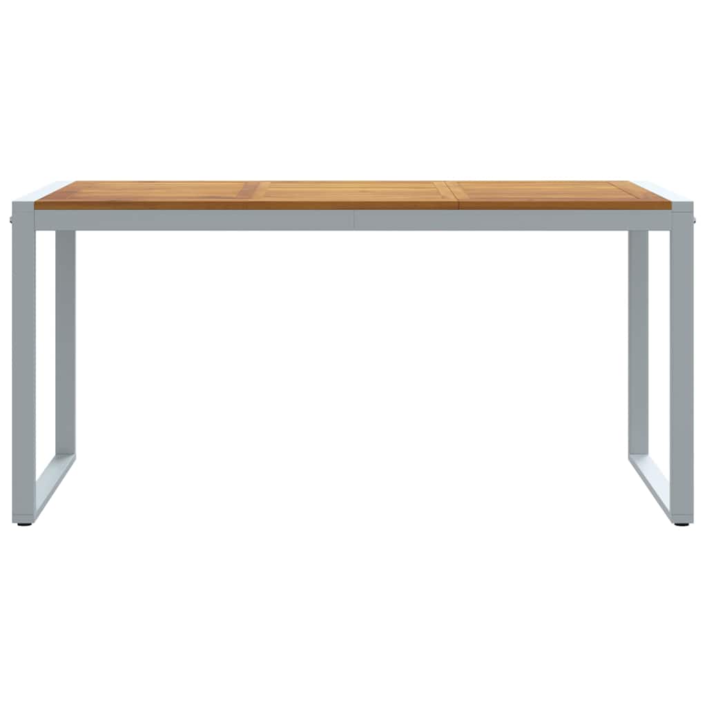 Stol za vrt Siva 160 x 80 x 75 cm Čvrsto drvo akacije