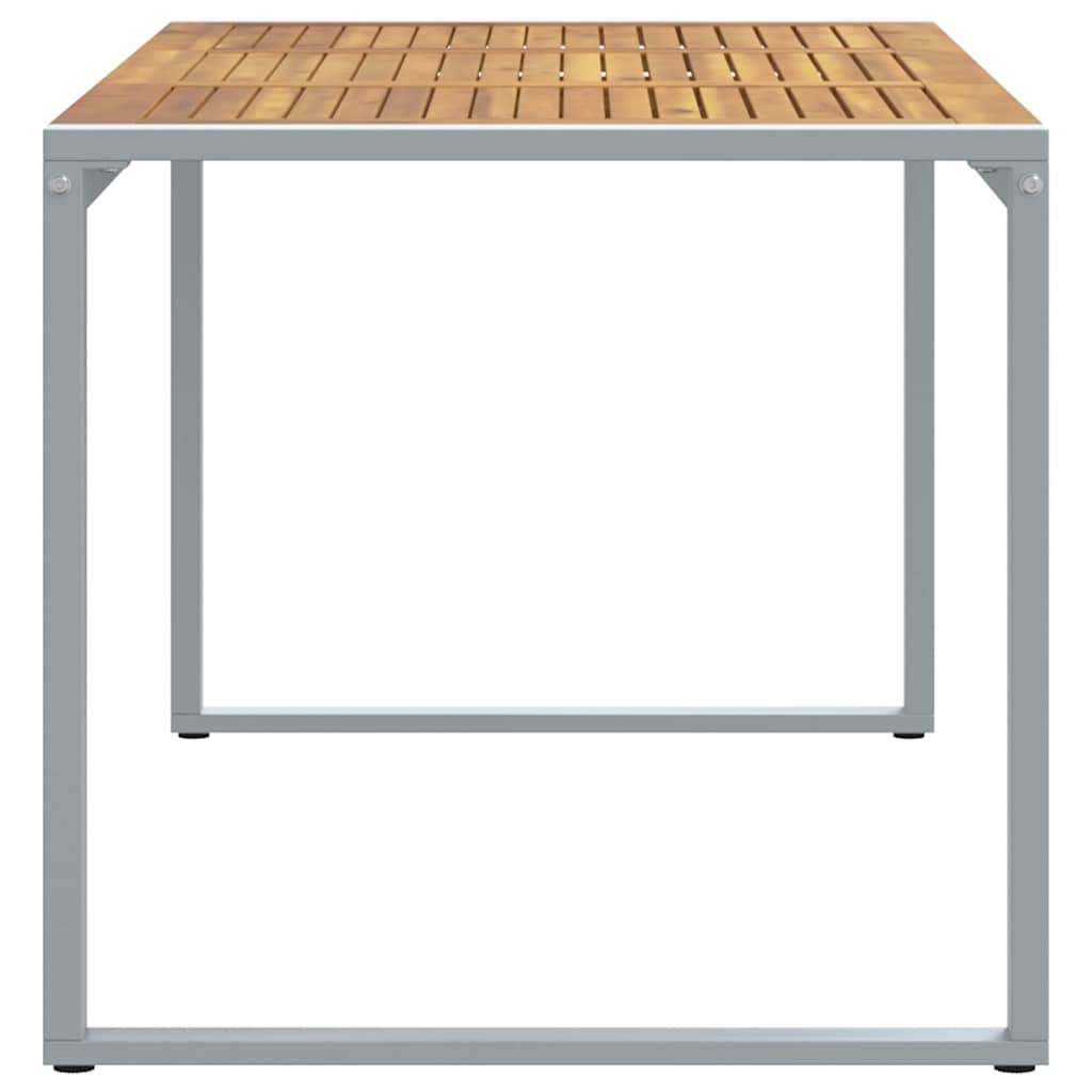 Stol za vrt Siva 160 x 80 x 75 cm Čvrsto drvo akacije