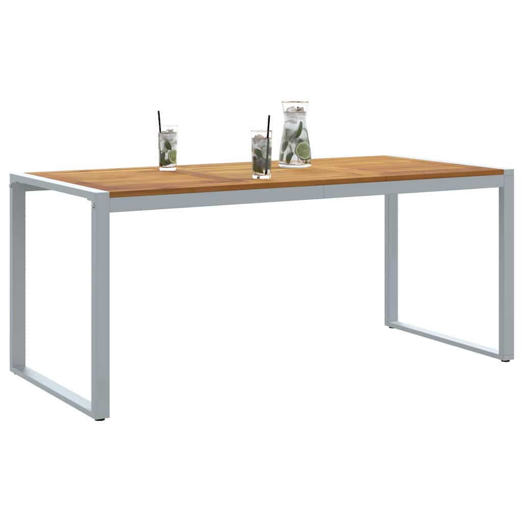Stol za vrt Siva 180 x 90 x 75 cm Čvrsto drvo akacije