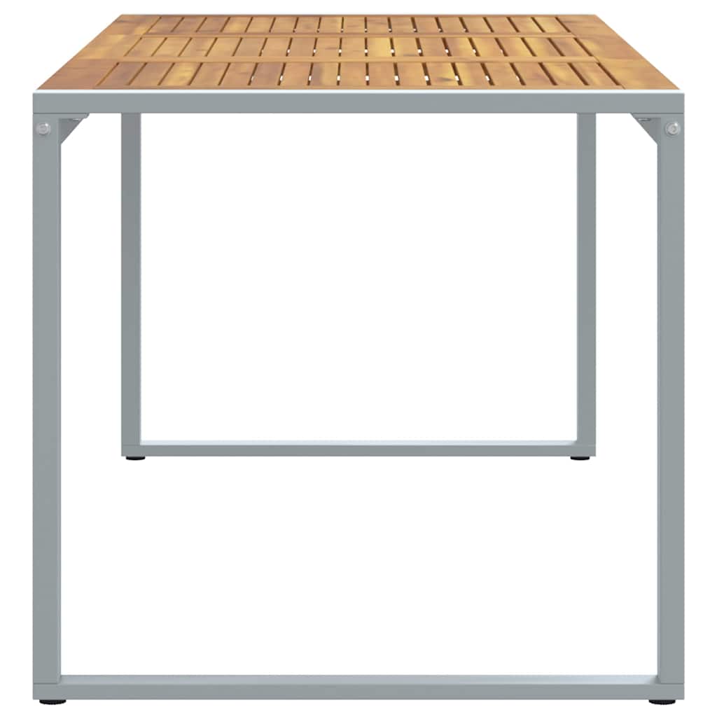Stol za vrt Siva 180 x 90 x 75 cm Čvrsto drvo akacije