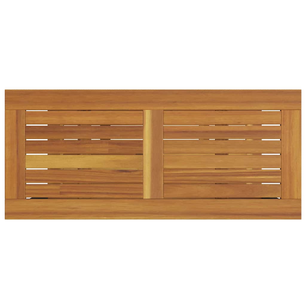 Vanjski stol s pohranom Prirodna i siva 80 x 35 x 75 cm