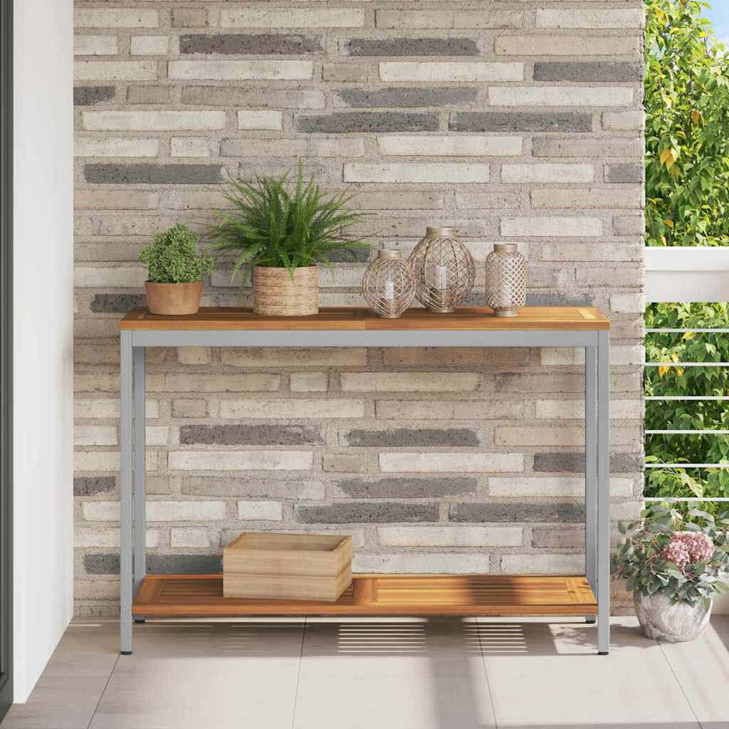 Vanjski stol s pohranom Prirodna i siva 110 x 35 x 75 cm