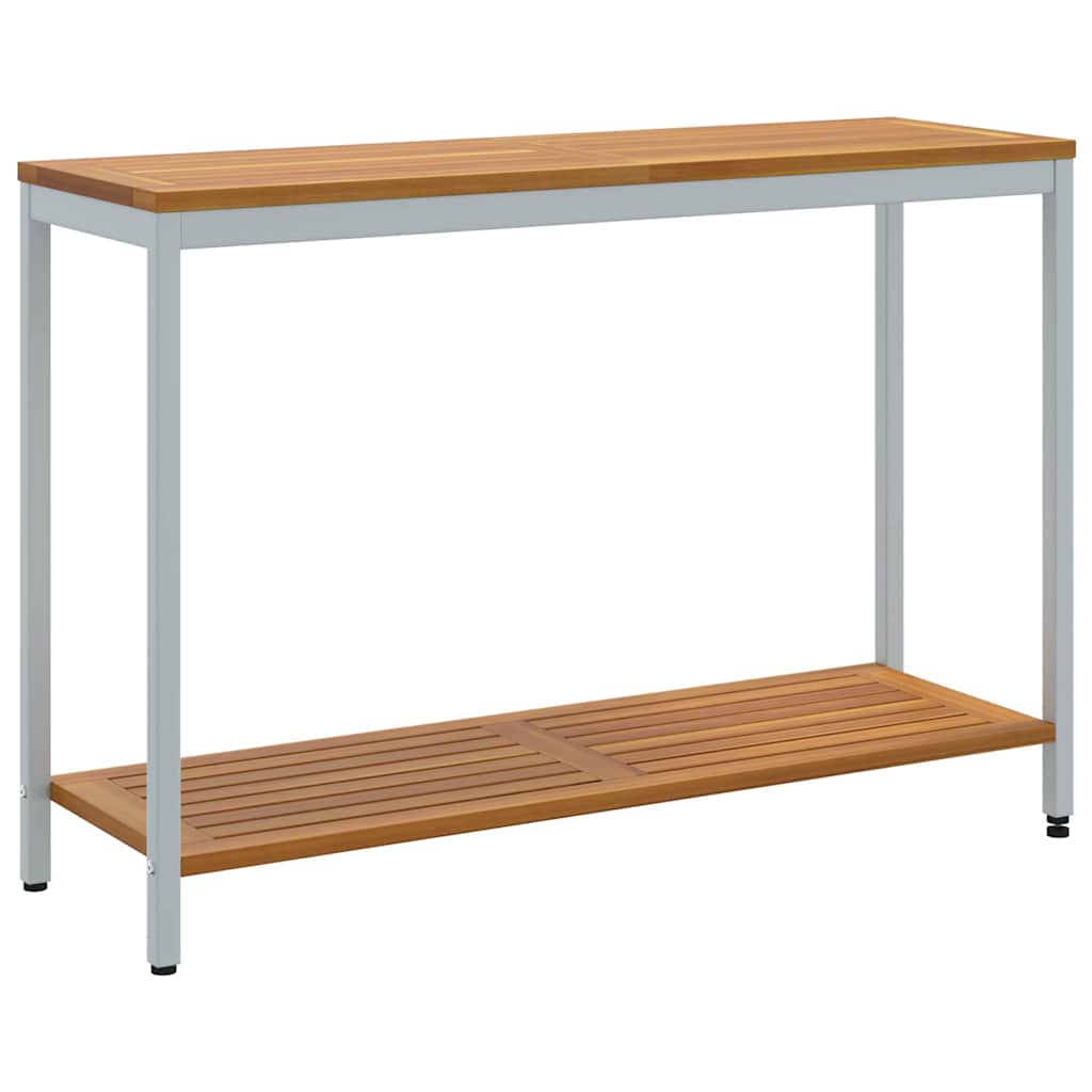 Vanjski stol s pohranom Prirodna i siva 110 x 35 x 75 cm