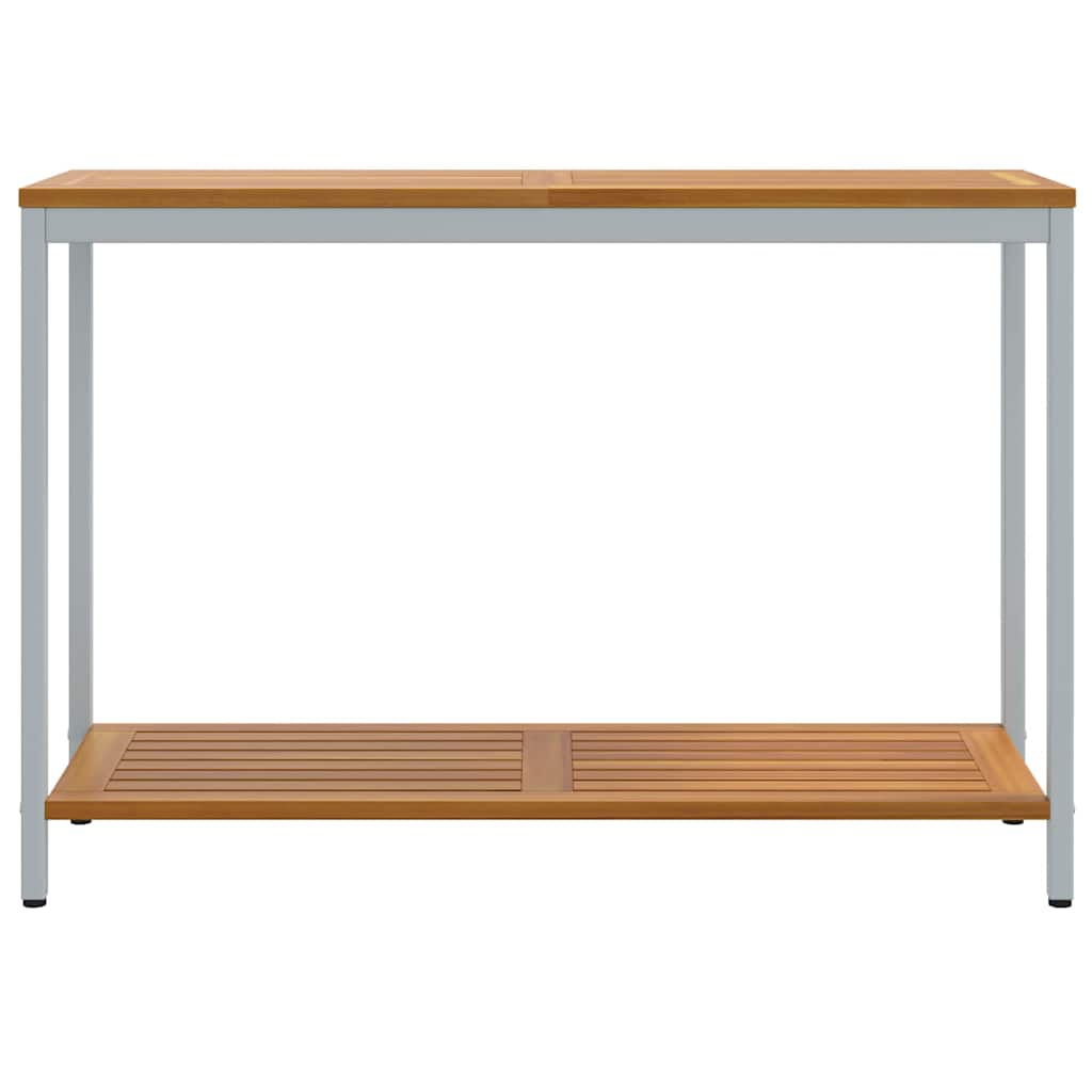 Vanjski stol s pohranom Prirodna i siva 110 x 35 x 75 cm