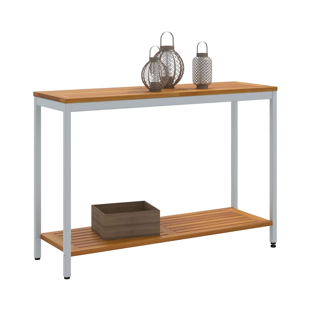 Vanjski stol s pohranom Prirodna i siva 110 x 35 x 75 cm