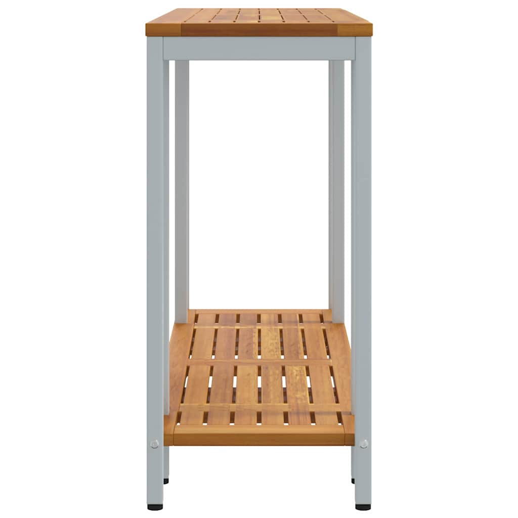 Vanjski stol s pohranom Prirodna i siva 110 x 35 x 75 cm