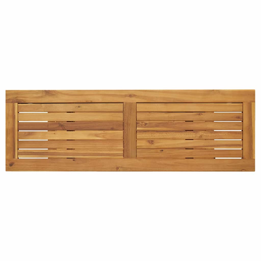 Vanjski stol s pohranom Prirodna i siva 110 x 35 x 75 cm