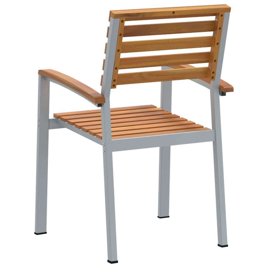 Vrtna stolica 2 pcs Smeđa 56 x 57 x 87 cm Čvrsto drvo akacije