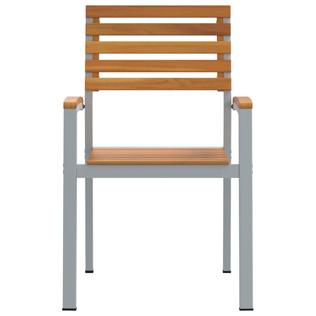 Vrtna stolica 2 pcs Smeđa 56 x 57 x 87 cm Čvrsto drvo akacije