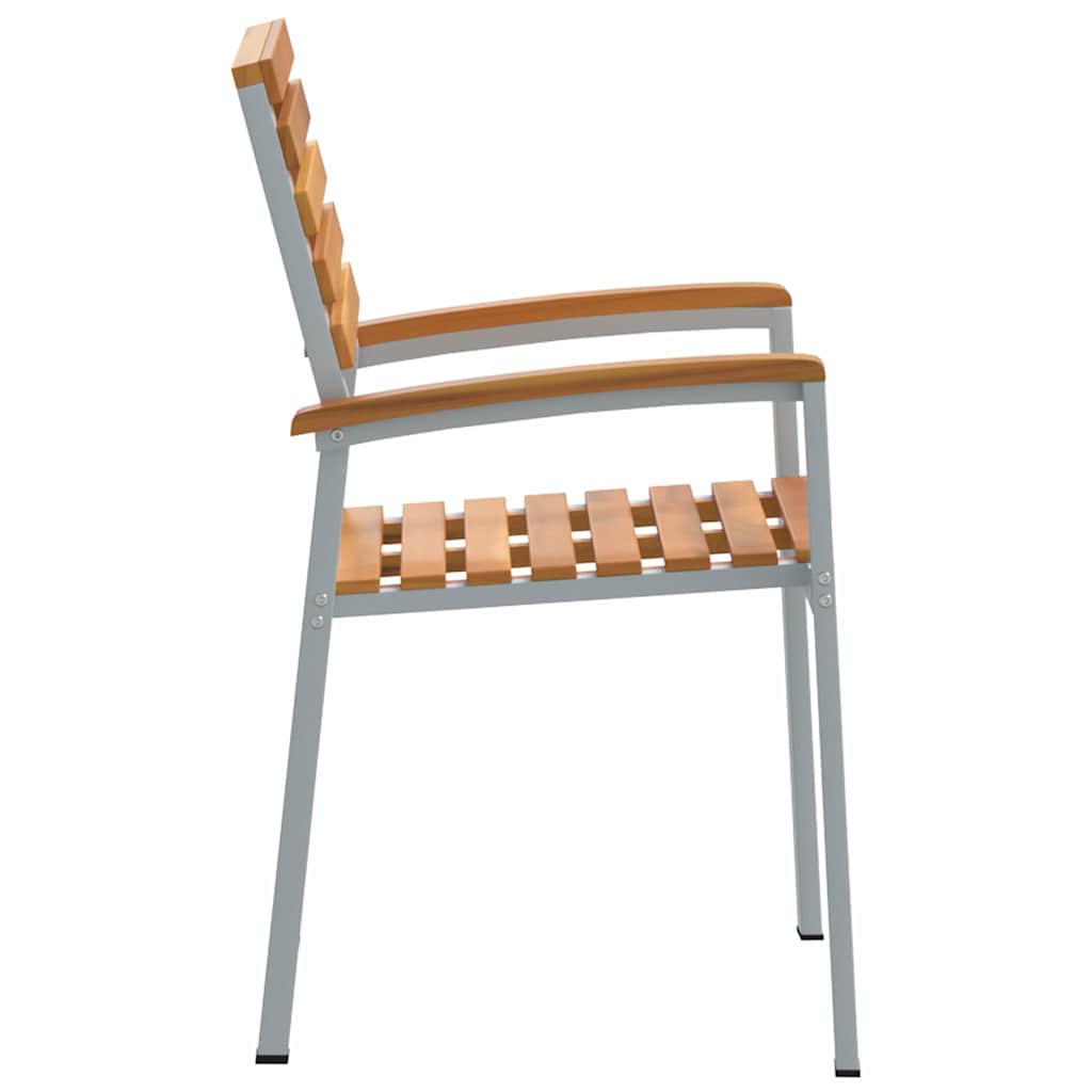 Vrtna stolica 2 pcs Smeđa 56 x 57 x 87 cm Čvrsto drvo akacije