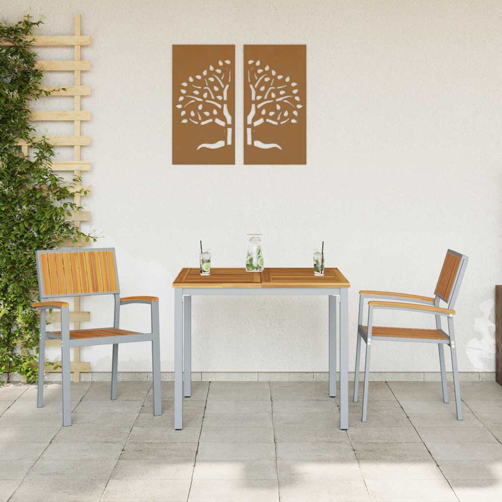 Stolica koja se može slagati 2 pcs Smeđa 56 x 57 x 87 cm