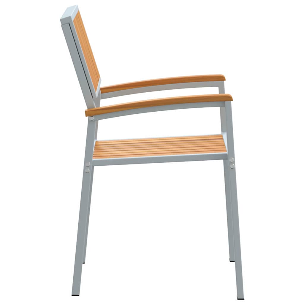 Stolica koja se može slagati 2 pcs Smeđa 56 x 57 x 87 cm
