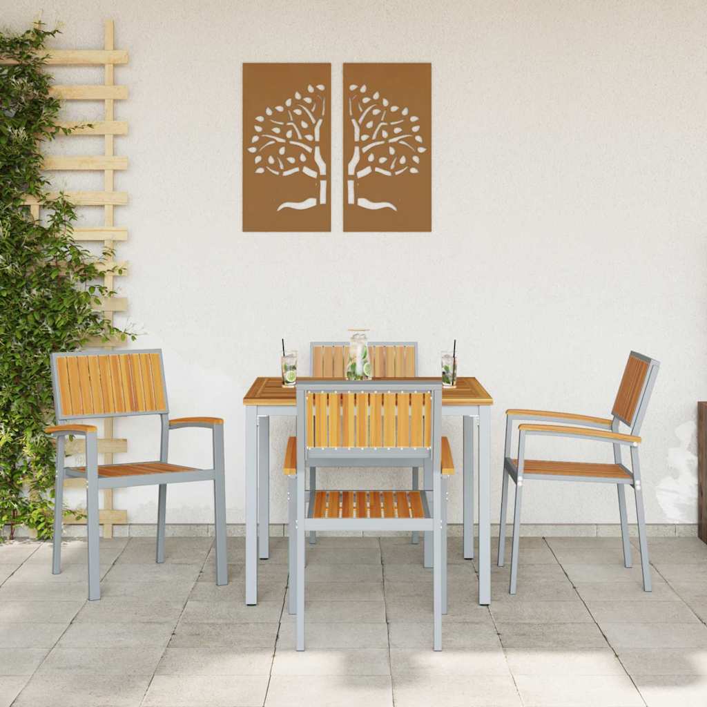 Stolica koja se može slagati 4 pcs Smeđa 56 x 57 x 87 cm