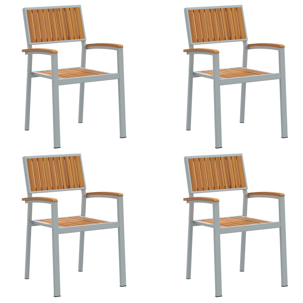 Stolica koja se može slagati 4 pcs Smeđa 56 x 57 x 87 cm