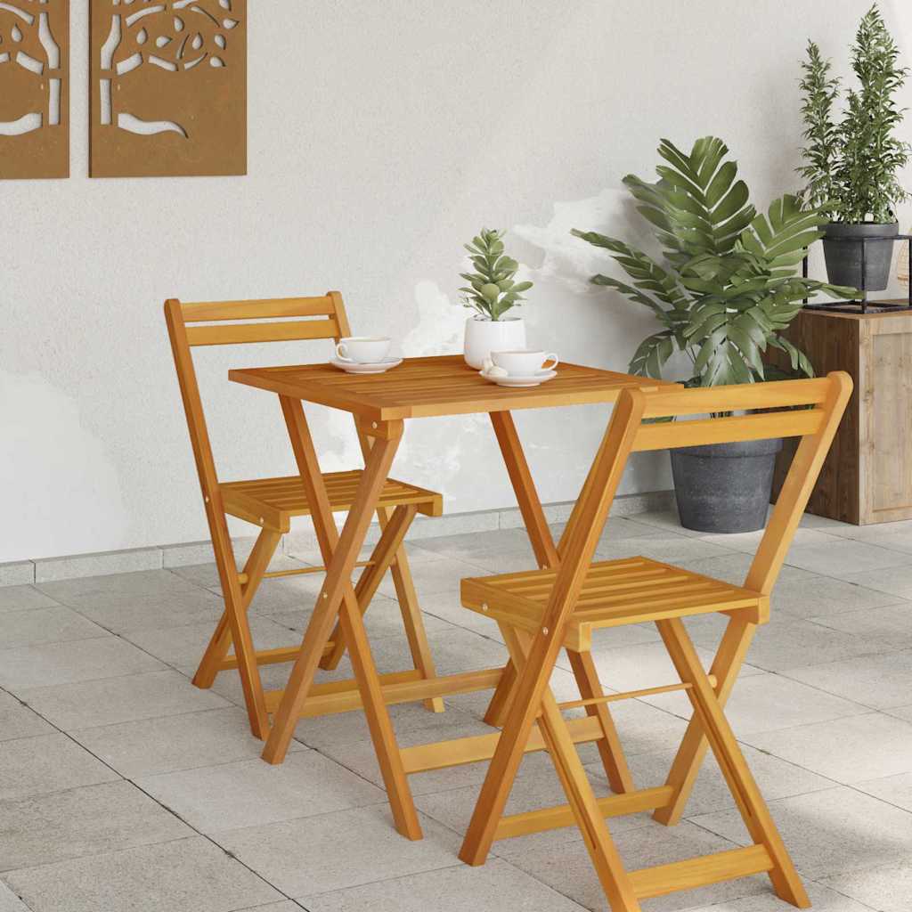 Stol za vrt Prirodna 60 x 60 x 72 cm Čvrsto drvo akacije
