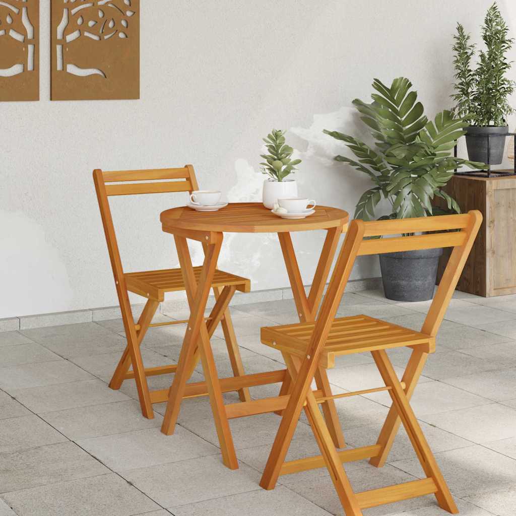 Stol za vrt Prirodna 60 x 60 x 72 cm Čvrsto drvo akacije