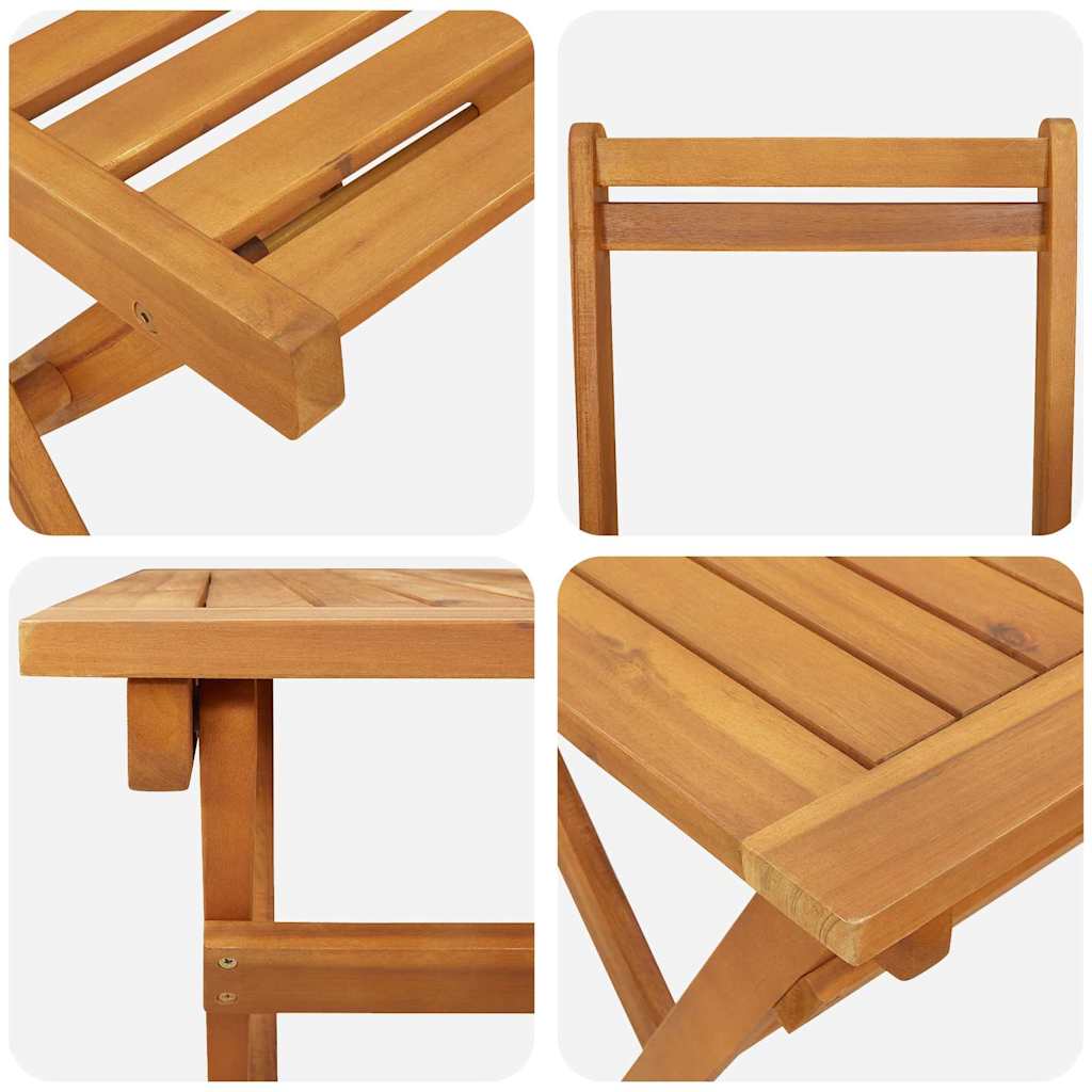 Bistro set 5 pcs Prirodna nafta Čvrsto drvo akacije