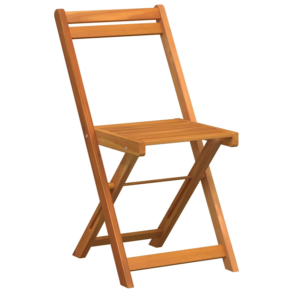 Bistro set 5 pcs Prirodna nafta Čvrsto drvo akacije