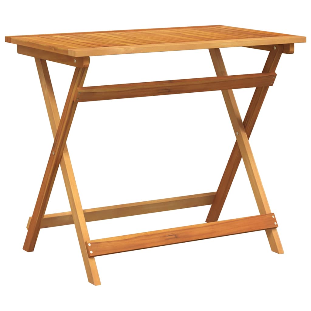 Bistro set s jastukom 5 pcs Prirodna nafta Čvrsto drvo akacije