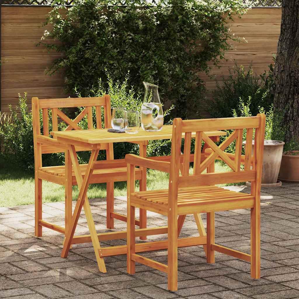 Vanjska klupa 2 pcs Prirodna 56 x 55,5 x 90 cm