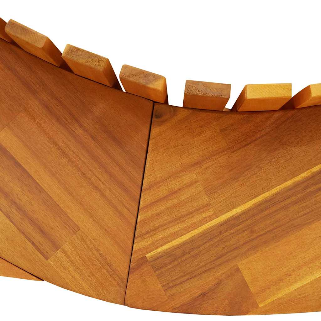 Ležaljka 2 pcs Smeđa 154 x 60 x 74 cm Čvrsto drvo akacije