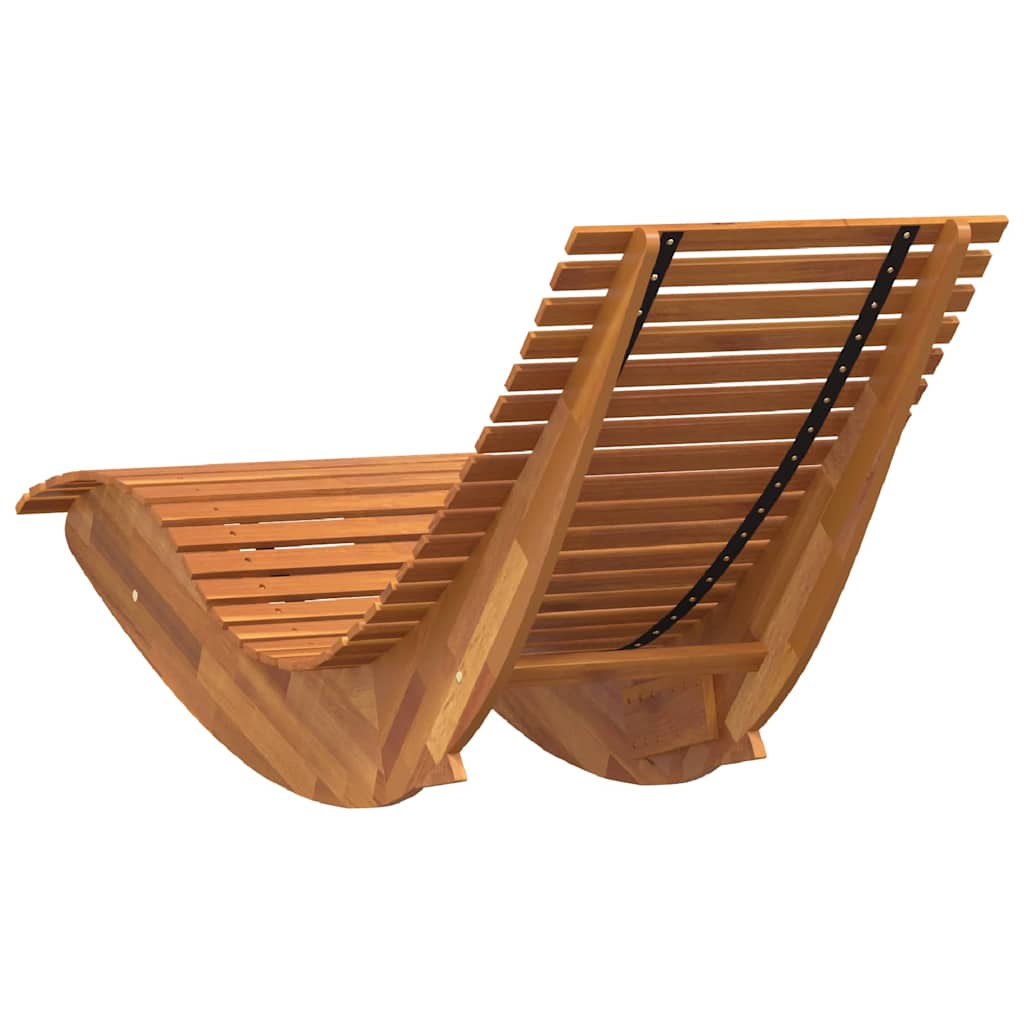 Ležaljka 2 pcs Smeđa 154 x 60 x 74 cm Čvrsto drvo akacije