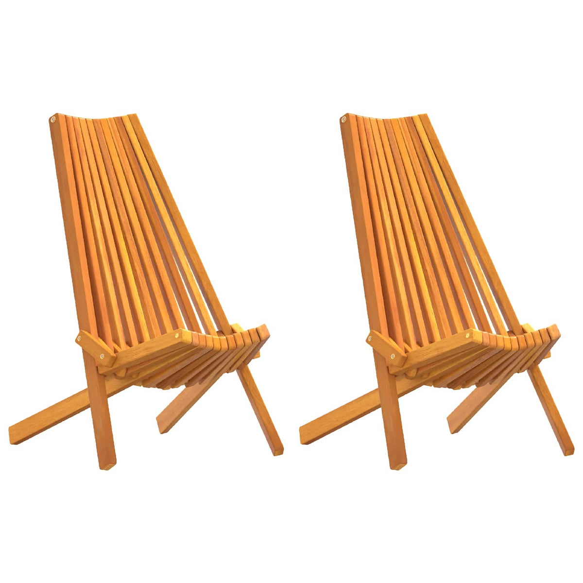 Stolica 2 pcs Smeđa 69 x 56 x 84 cm Čvrsto drvo akacije