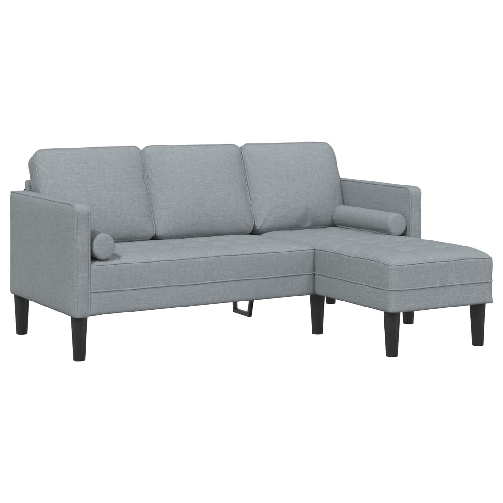 Set sofe s jastukom 2 pcs Svijetlo siva Poliester