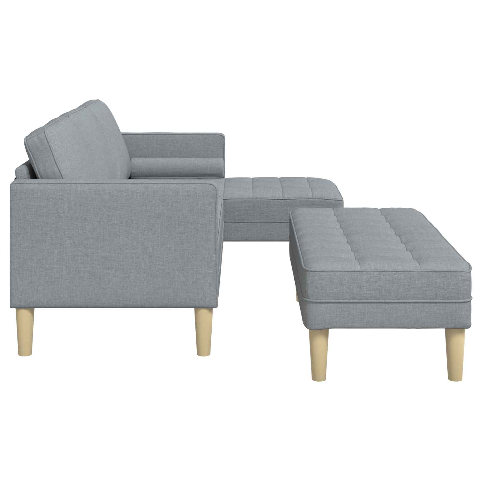 Set sofe s jastukom 2 pcs Svijetlo siva Poliester