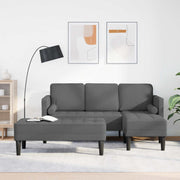 Set sofe s jastukom 2 pcs Tamno siva Poliester