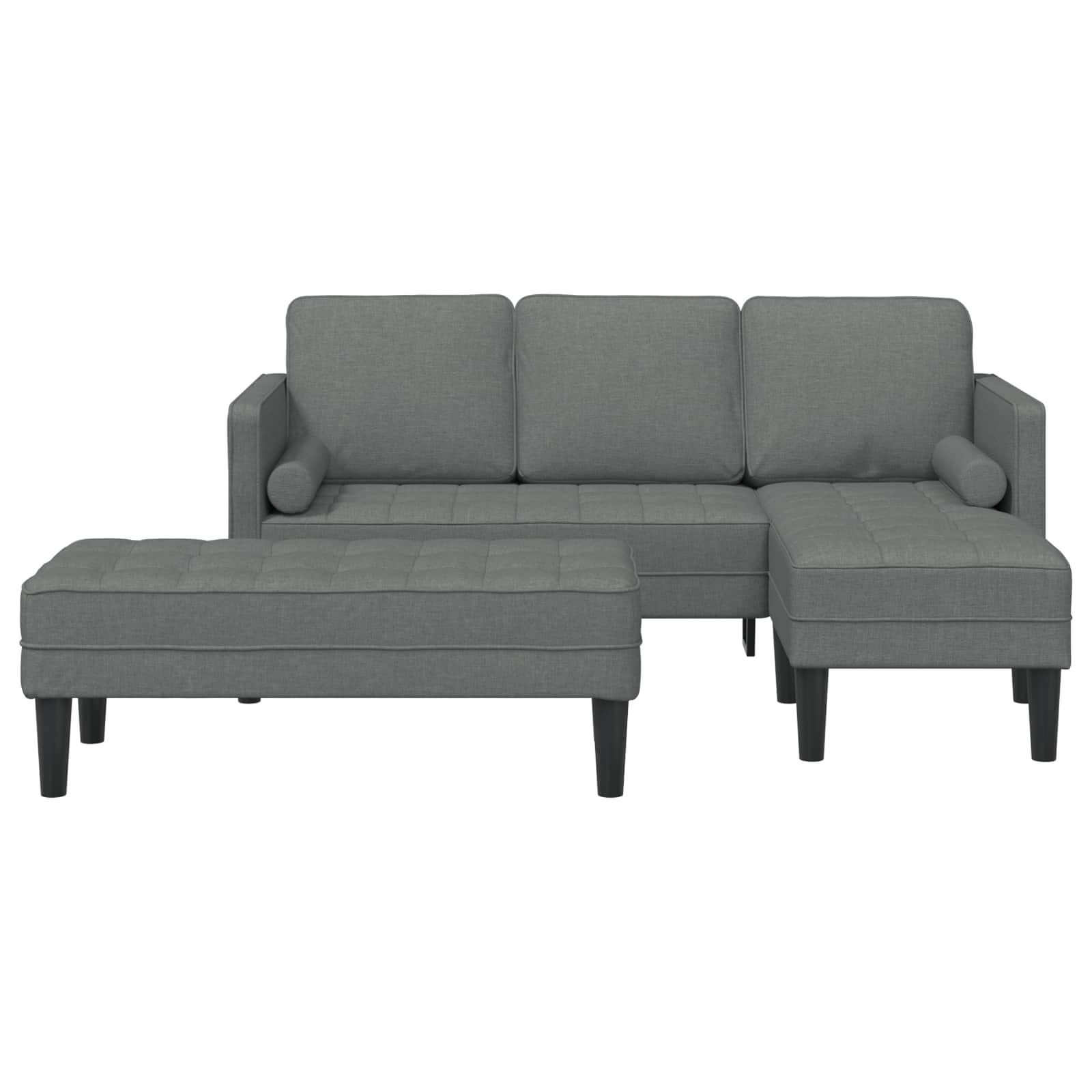 Set sofe s jastukom 2 pcs Tamno siva Poliester
