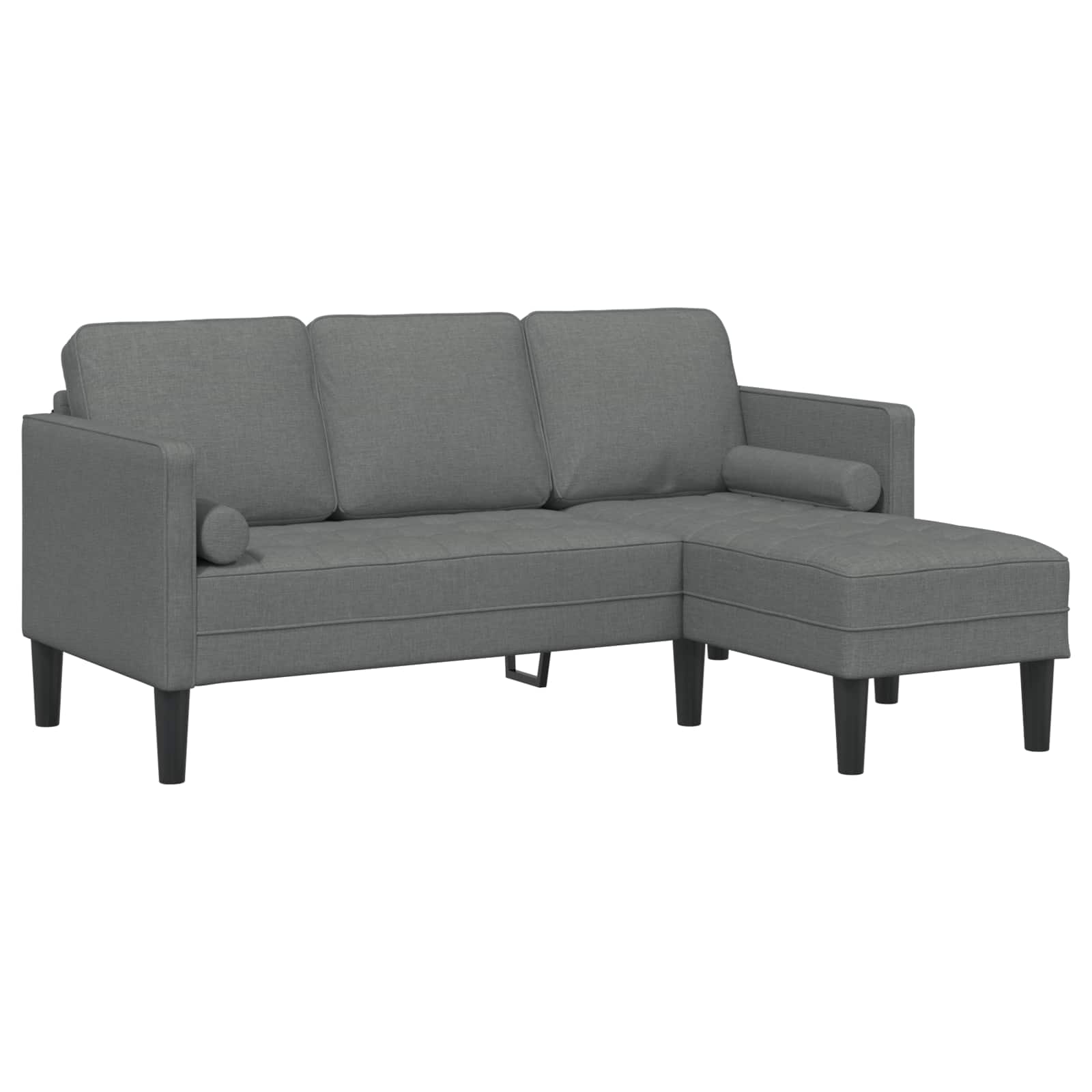 Set sofe s jastukom 2 pcs Tamno siva Poliester