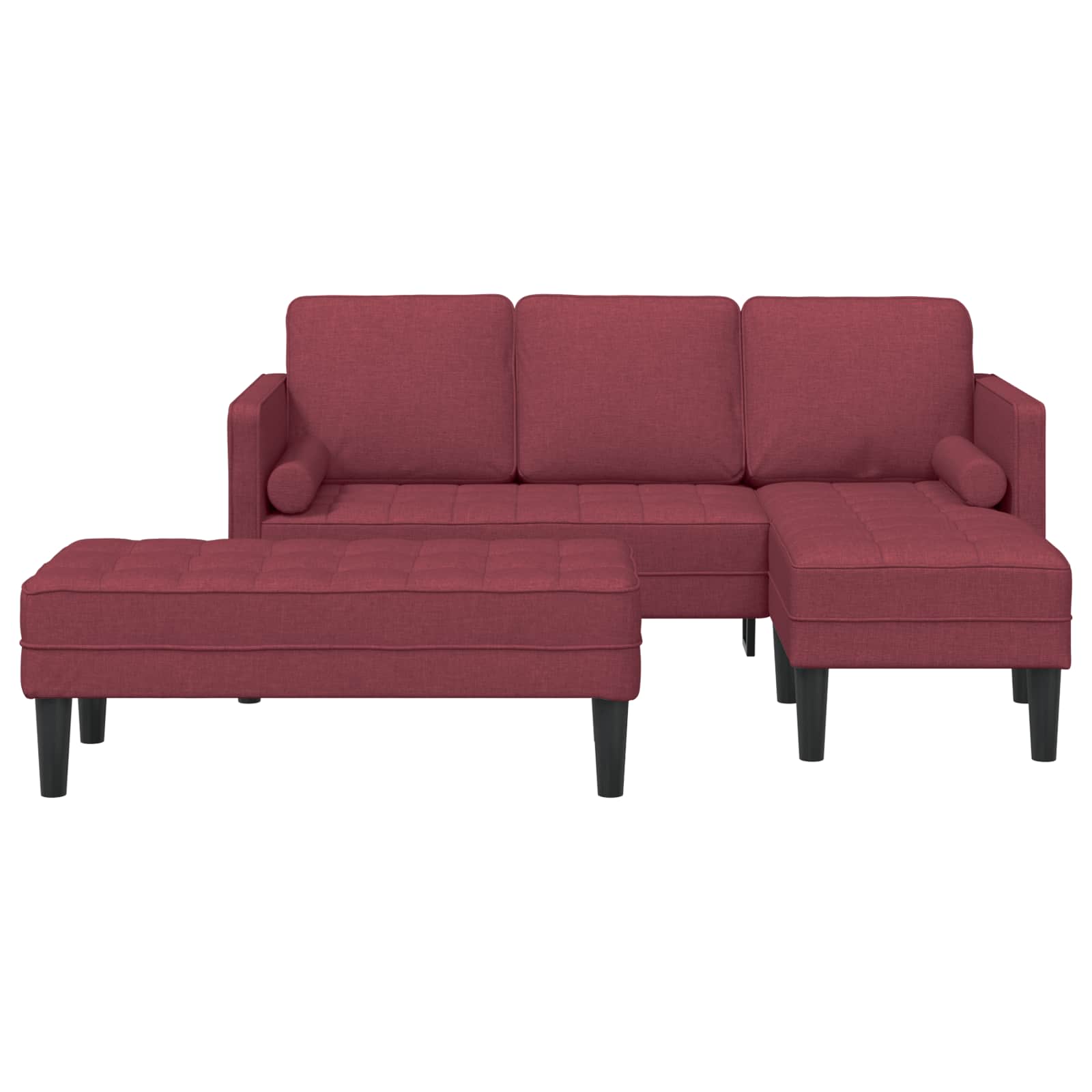 Set sofe s jastukom 2 pcs Vinska crvena Poliester