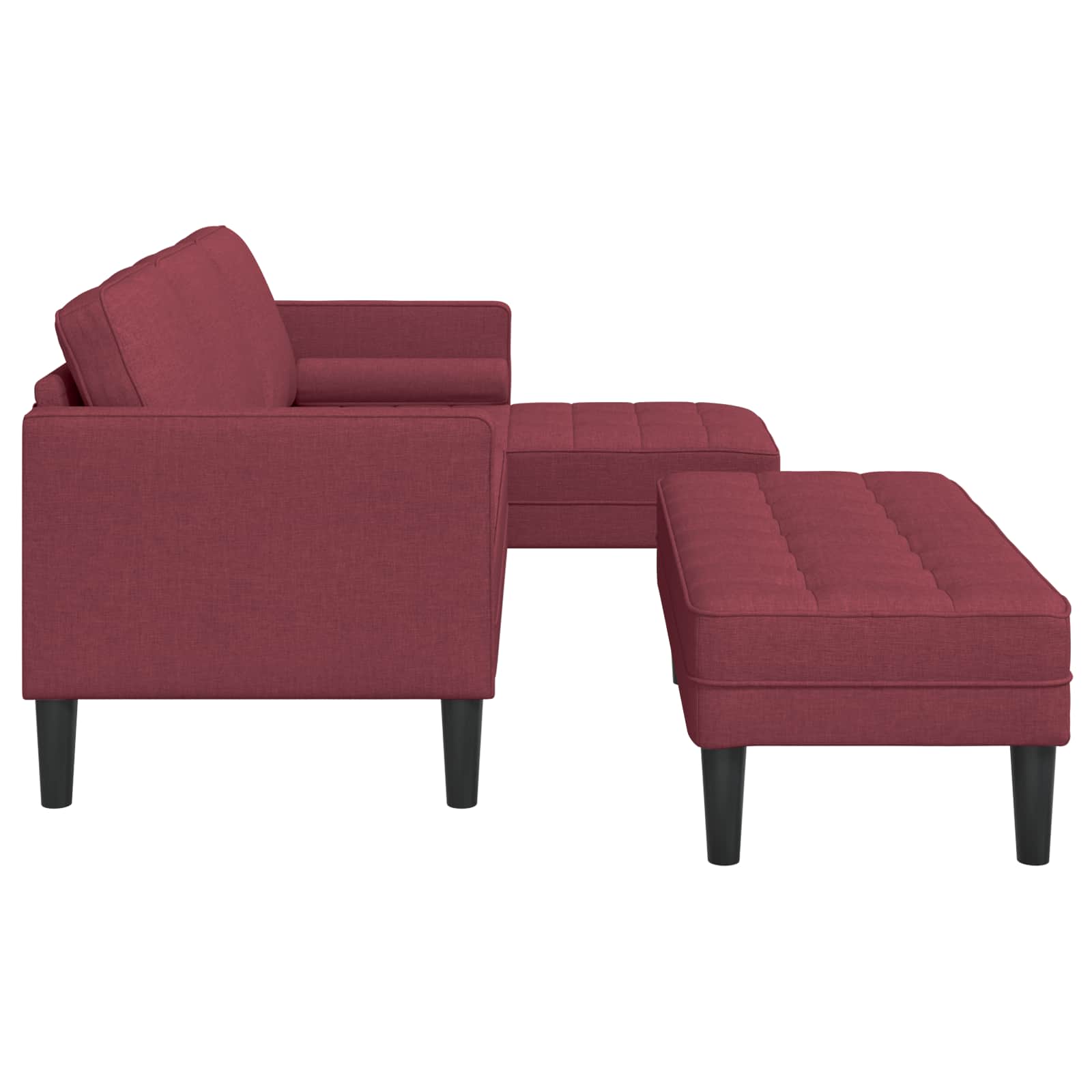 Set sofe s jastukom 2 pcs Vinska crvena Poliester