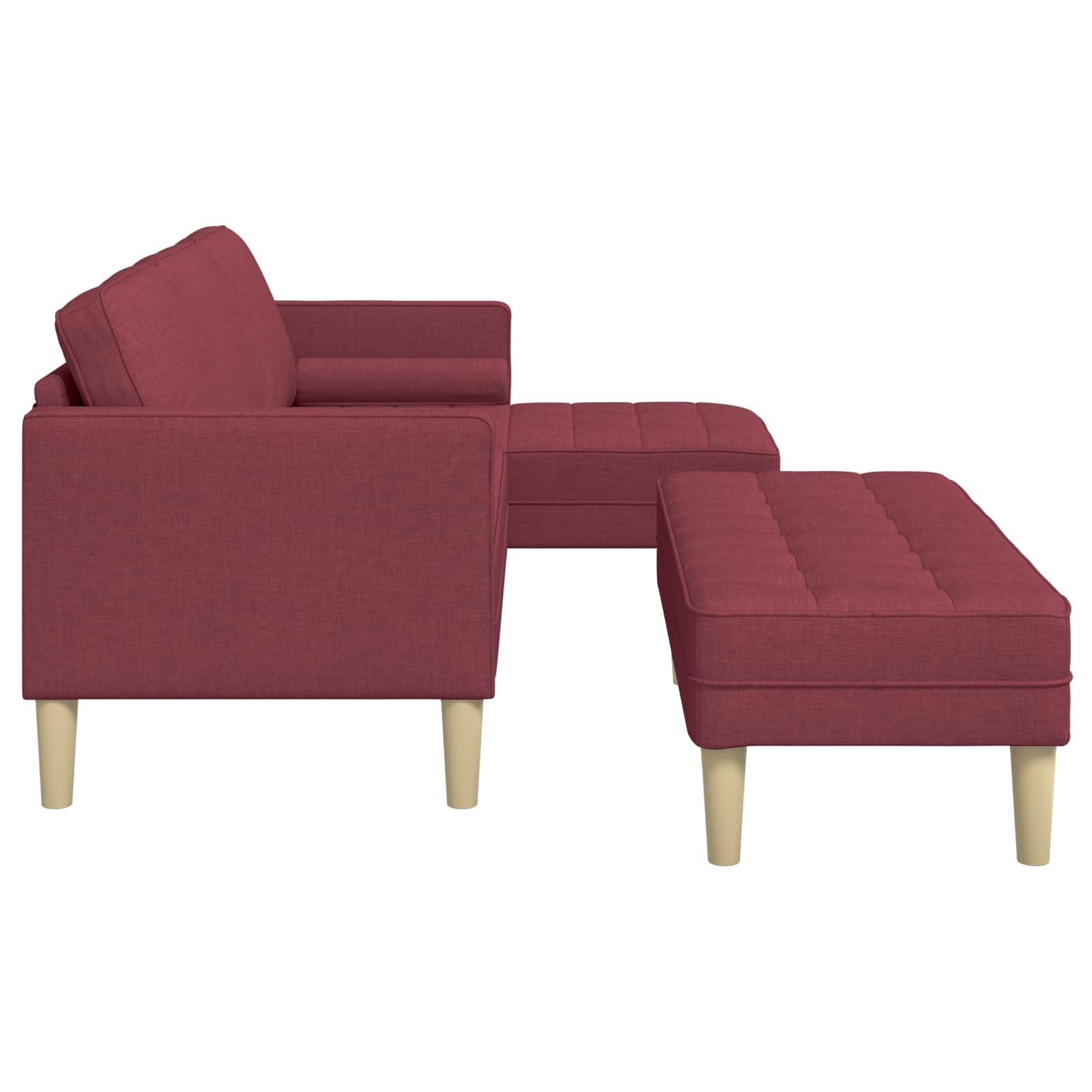 Set sofe s jastukom 2 pcs Vinska crvena Poliester