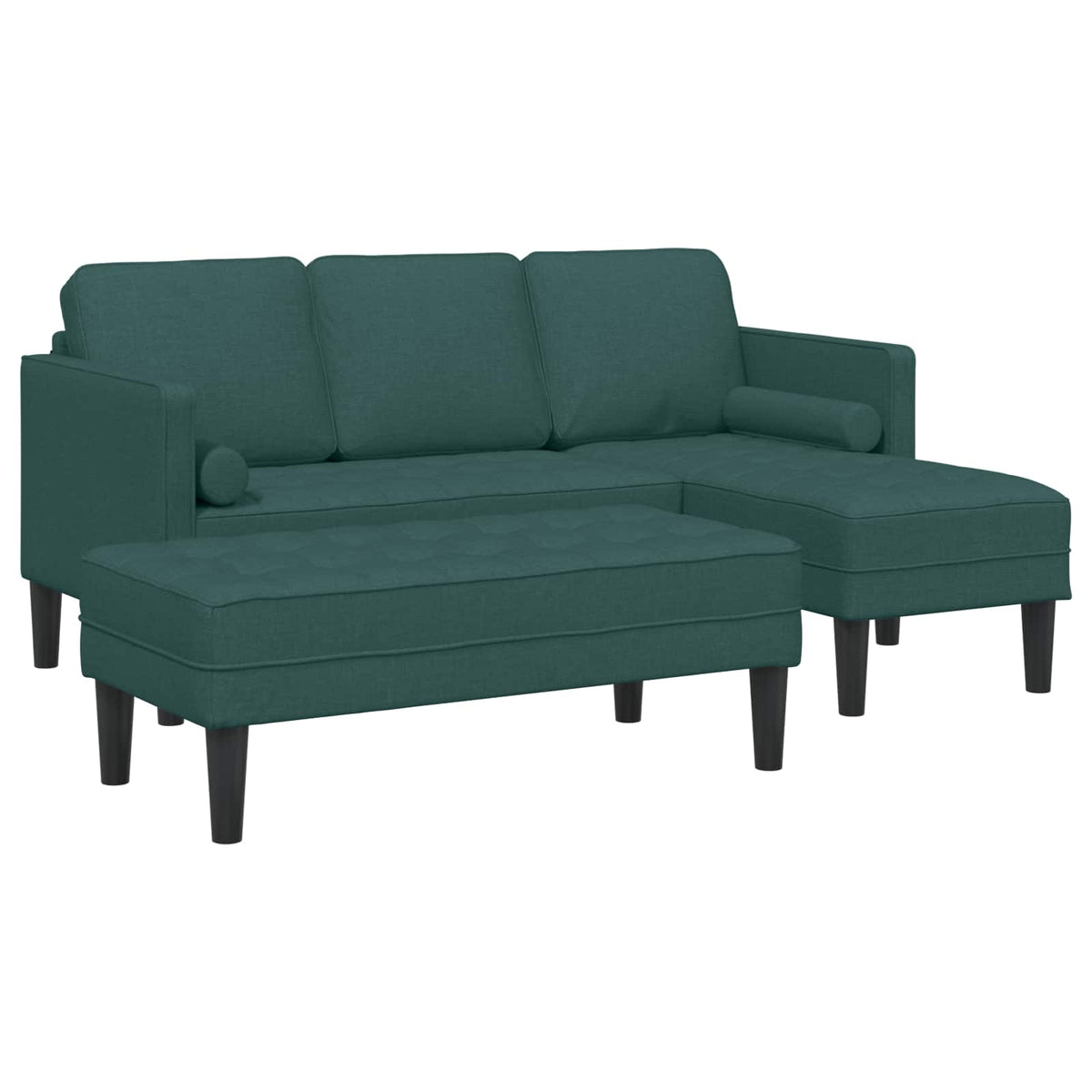 Set sofe s jastukom 2 pcs Tamnozelena Poliester
