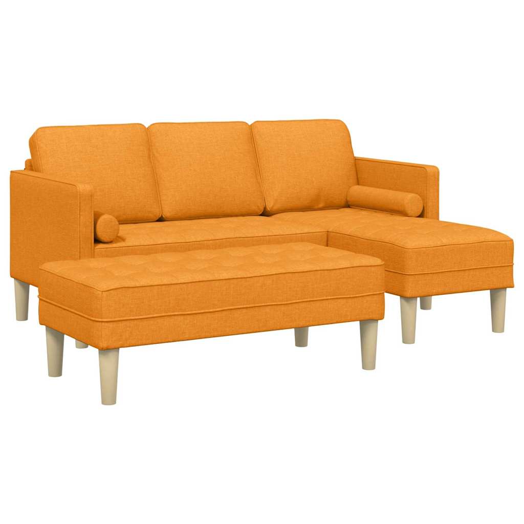 Set sofe s jastukom 2 pcs Tamno žuta Poliester