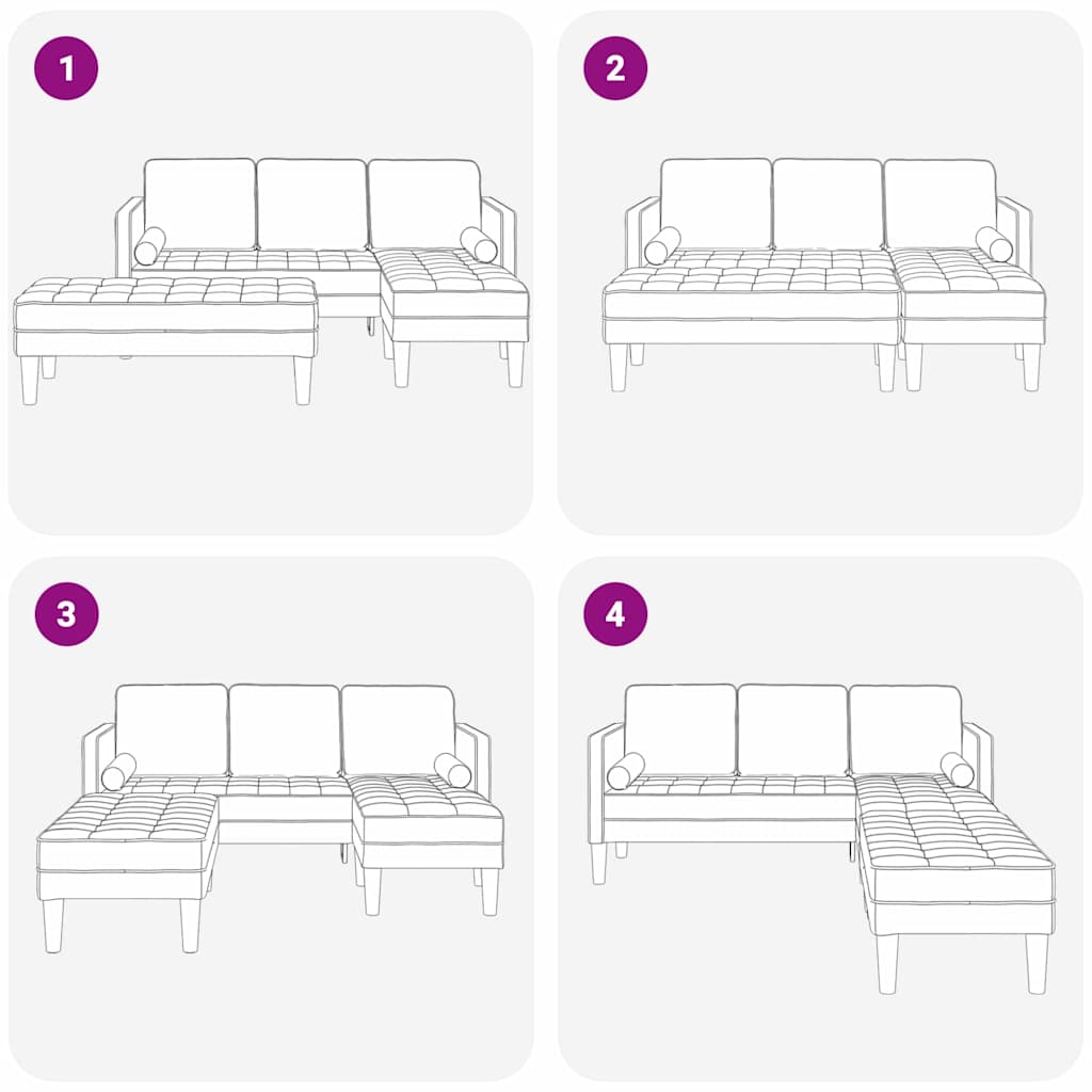 Set sofe s jastukom 2 pcs Tamno žuta Poliester